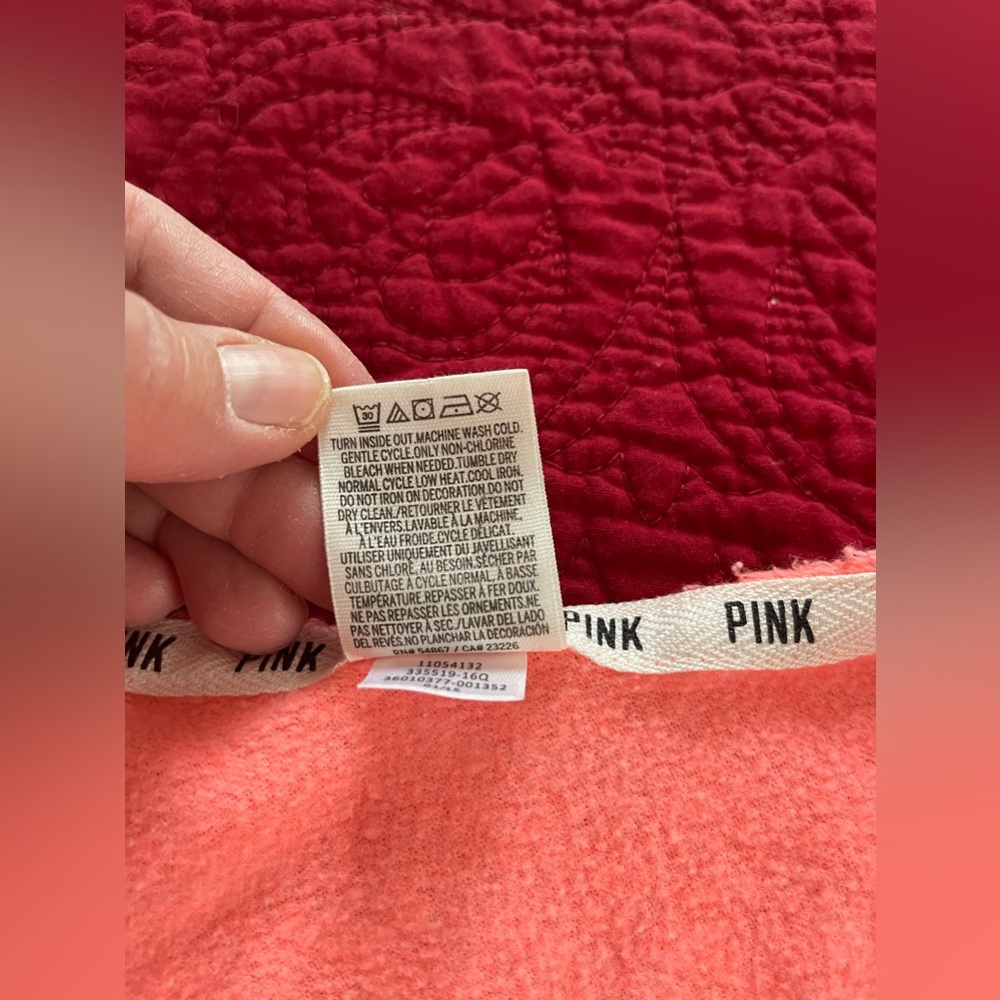 Victoria's Secret PINK Coral Sweatshirt like new Medium - Picture 12 of 13